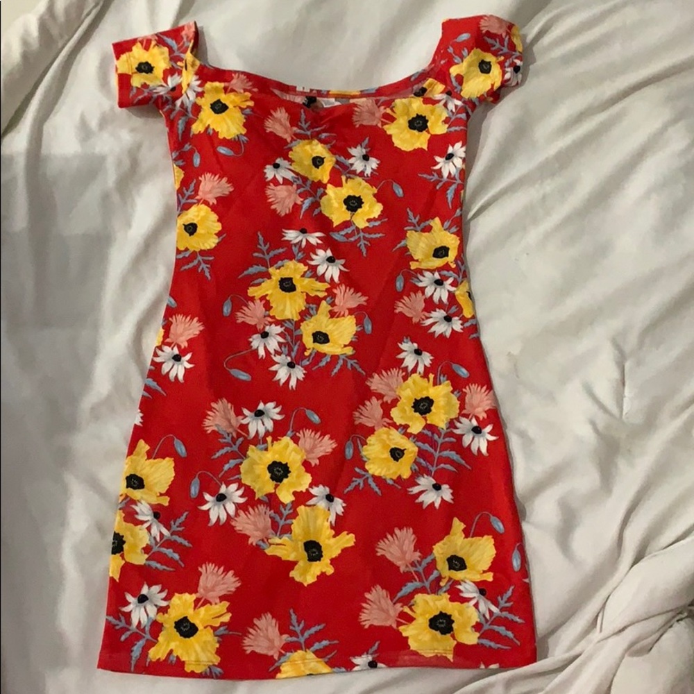 Body con off the shoulder dress